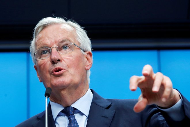 Glavni pogajalec evropske komisije za brexit Michel Barnier je prejšnji mesec opozoril britansko stran, da nova pogajalska izhodišča kršijo temeljna načela EU. FOTO: REUTERS/Yves Herman&nbsp;