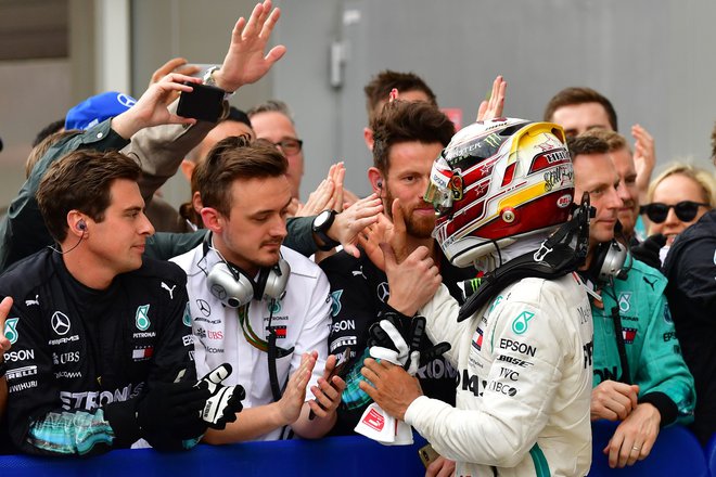 Lewis Hamilton je vknjižil 70. zmago v karieri. FOTO: Andrej Isakovic/AFP