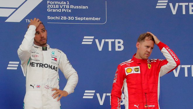 Lewis Hamilton in Sebastian Vettel imata pred VN ZDA povsem različne skrbi. FOTO: Reuters