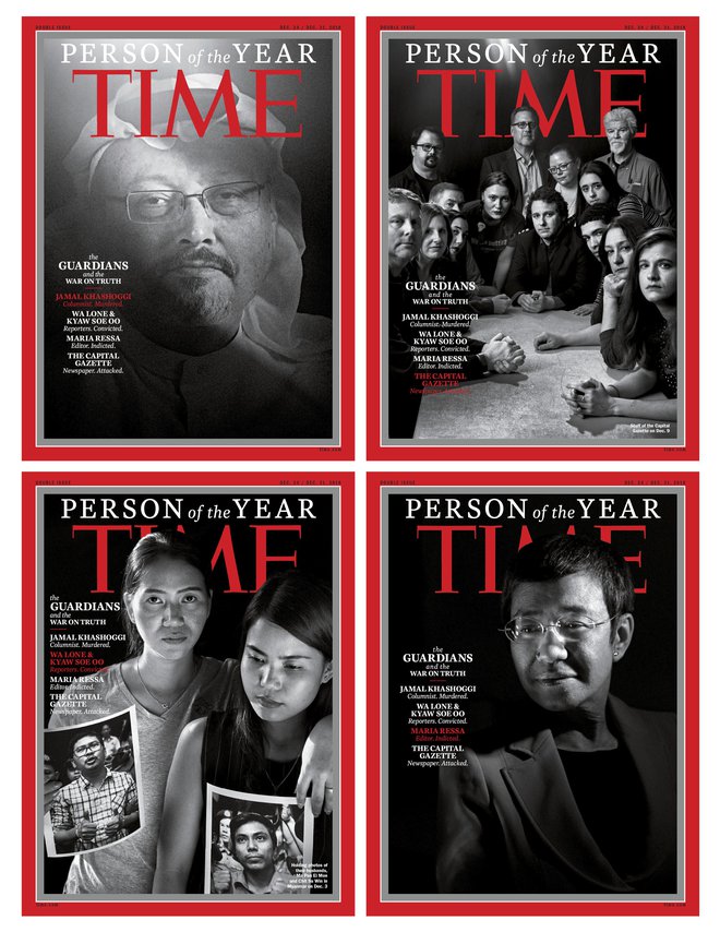 Priznanje so letos izrekli štirim novinarjem oziroma novinarskim skupinam, ki so zaradi svojega dela plačali visoko ceno. FOTO: Time Magazine/AP