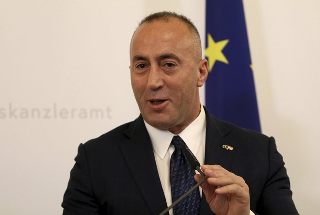 Kosovski premier Ramush Haradinaj je napovedal ponovno zaostritev ukrepov proti Srbiji. Foto AP