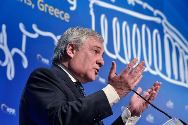Predsednik evropskega parlamenta Antonio Tajani.<strong>&nbsp;</strong>FOTO: Louisa Gouliamaki Afp