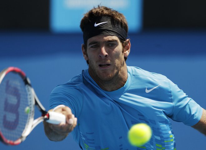 Juan Martin Del Potro svoje tekmece straši z izjemnim forehandom. FOTO: Reuters