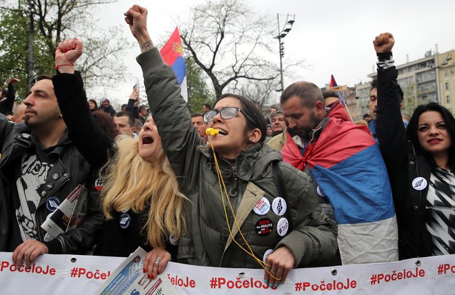 Protesti pod geslom &raquo;Eden od 5 milijonov&laquo; v Srbiji niso prinesli želenih sprememb. FOTO: Reuters