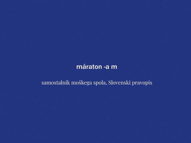 Beseda tedna: maraton