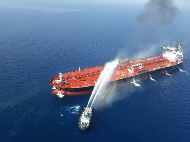 Incident v Omanskem zalivu. FOTO: Reuters