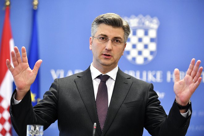 Predsednik hrvaške vlade Andrej Plenković želi približati Hrvaško jedrnim državam Unije tudi s prošnjo za vstop v čakalnico za evro. Foto Boris Kovacev/ Cropix