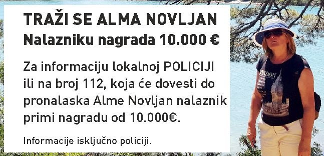 Alma je visoka 163 centimetrov, srednje postave in svetlih las. V času izginotja je bila oblečena v črno majico z napisom &raquo;BIG BEN LONDON&laquo;, bele kratke hlače in rjave natikače, je opis ob razpisani nagradi. FOTO: Facebook