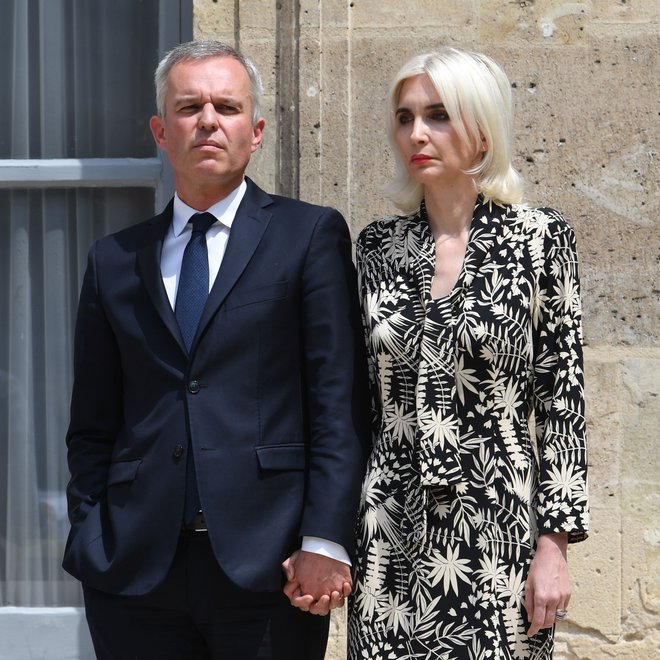 Nekdanji minister François de Rugy s soprogo<br />
<br />
Foto: AFP