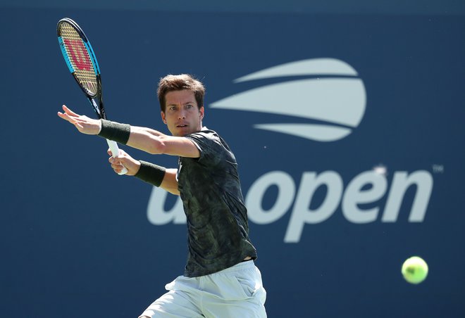 Aljaž Bedene se je razveselil prve uvrstitve v 3. kolo OP ZDA v karieri. FOTO: AFP