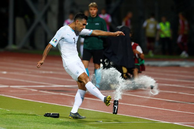 Eran Zahavi bo najmočnejši adut Izraela proti Makedoniji. Enega od sedmih kvalifikacijskih golov je zabil tudi Sloveniji. FOTO: Reuters