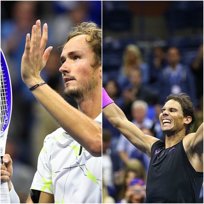 Danil Medvedjev in Rafael Nadal sta finalista US Opna. FOTO: Delo