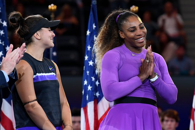 Sereni Williams (desno) se je spet izmaknil 24. naslov za grand slam, svojega prvega pa je osvojila Bianca Andreescu. FOTO: Usa Today Sports