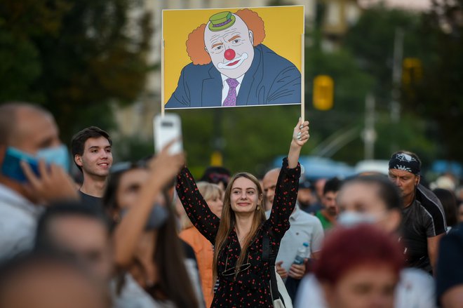 V Bolgariji potekajo protesti že dva tedna. FOTO: Nikolay Doychinov/AFP
