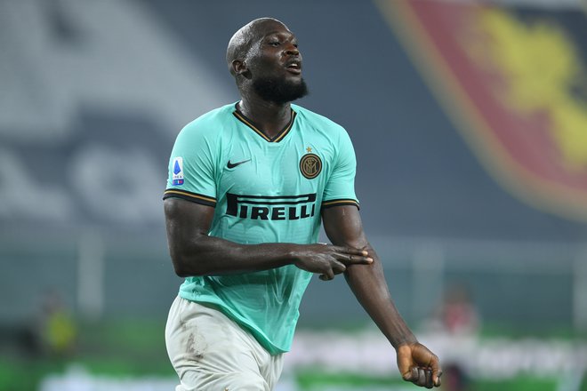 Romelu Lukaku je bil dvakratni strelec za Inter. FOTO: Jennifer Lorenzini/Reuters