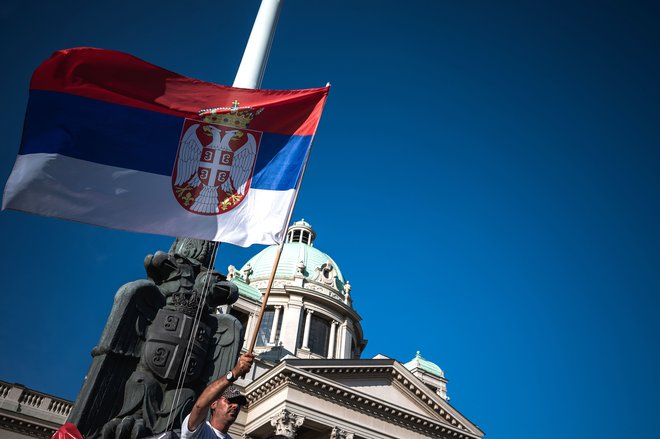 Beograjski podžupan Goran Vesić je poudaril, da morajo beograjske ulice nositi ime po ljudeh, ki so delali dobro v korist Srbije. FOTO: Andrej Isaković/AFP