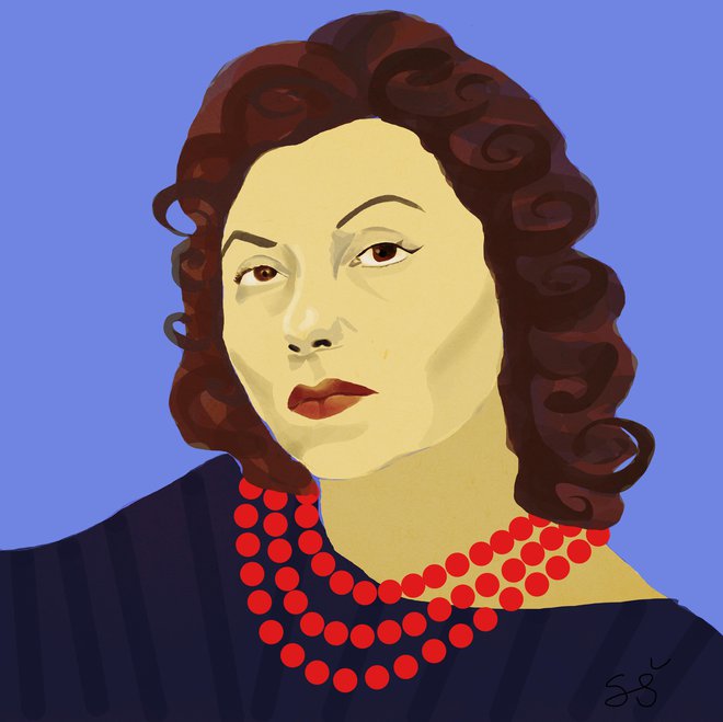 Clarise Lispector&nbsp;je svoj priimek rada primerjala s cvetom na prsih (<em>lis no peito</em>) Ilustracija&nbsp;Sara Šavelj