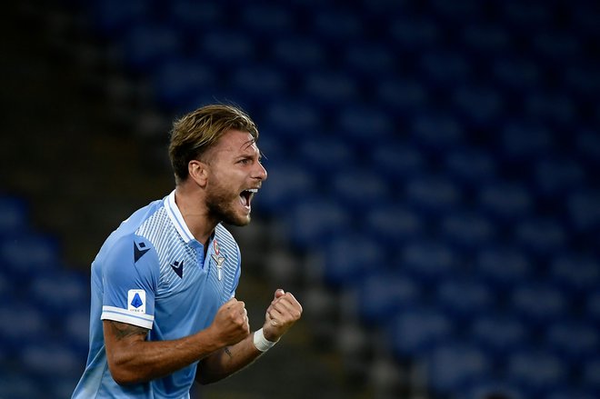 Ciro Immobile je lahko upravičeno zadovoljen z odlično sezono. FOTO: Filippo Monteforte/AFP