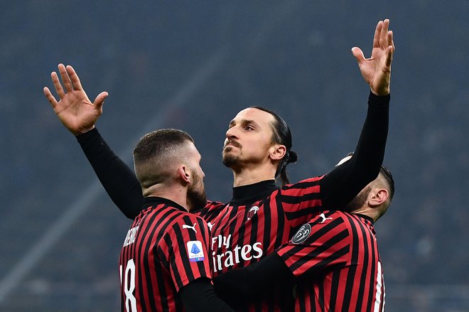 Zlatanu Ibrahimoviću je dosežek uspel v zadnji tekmi sezone, ki jo je Milan končal na šestem mestu. FOTO: Marco Bertorello/AFP