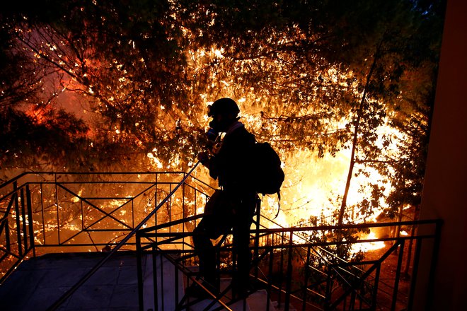 Velik problem je v obmorskih letoviščih, kjer so poseljeni deli tudi pogozdeni, kot pri požarih na Hrvaškem ali prejšnji mesec v Grčiji. FOTO: Reuters