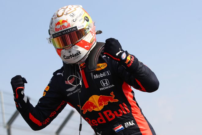 Max Verstappen ni skrival navdušenja. FOTO: Bryn Lennon/AFP