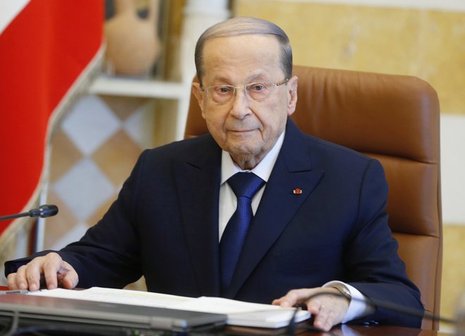 Lebanon&#39;s President Michel Aoun attends the cabinet meeting at the presidential palace in Baabda, Lebanon January 22, 2020. REUTERS/Mohamed Azakir Foto Mohamed Azakir Reuters