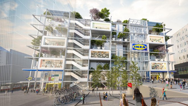 Naročnik, avstrijska Ikea, je arhitekte omejil le z zahtevo, naj bo to &raquo;stavba brez enega samega parkirnega prostora in naj bo nekaj povsem drugačnega&laquo;. Računalniški prikaz Zoom Visual Project
