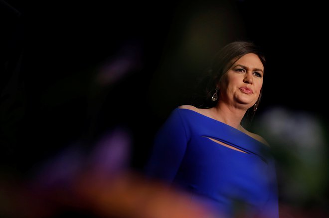 Sarah Sanders je morala zapustiti restavracijo, ker je del Trumpove administracije. FOTO: Aaron P. Bernstein/Reuters