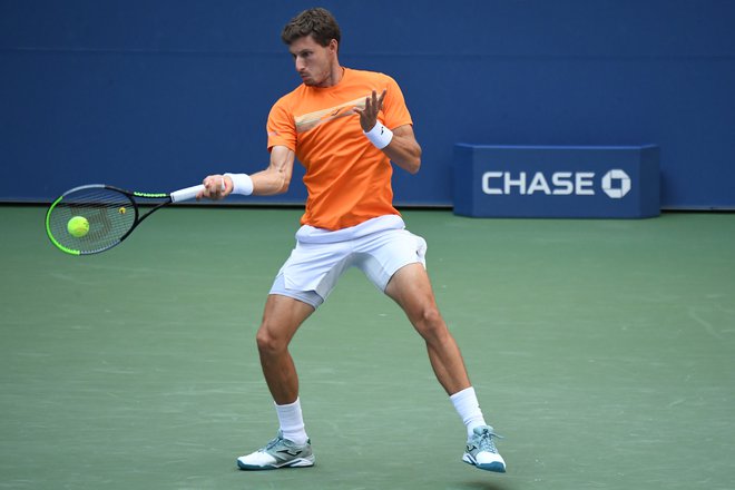 Pablo Carreno Busta je nepričakovano četrtfinalist odprtega prvenstva ZDA. FOTO: Danielle Parhizkaran/USA Today Sports