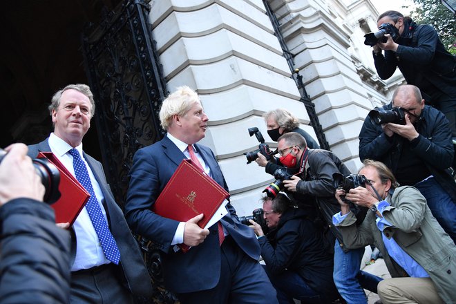 Britanski premier Boris Johnson je prepričan, da bi bil tudi razplet brez dogovora z Unijo dober za London. Foto Justin Tallis/AFP