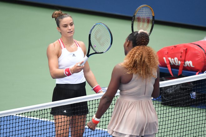 Grkinja Maria Sakkari je imela proti Sereni Williams v tretjem nizu že prednost z 2:0. FOTO: Danielle Parhizkaran/USA TODAY Sports