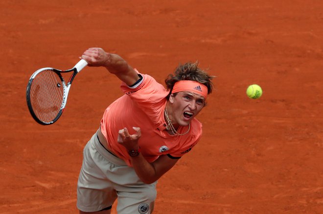Drugi nosilec Aleksander Zverev je z uvrstitvijo v osmino finala dosegel svoj najboljši rezultat na Roland Garrosu doslej.<br />
FOTO: Reuters