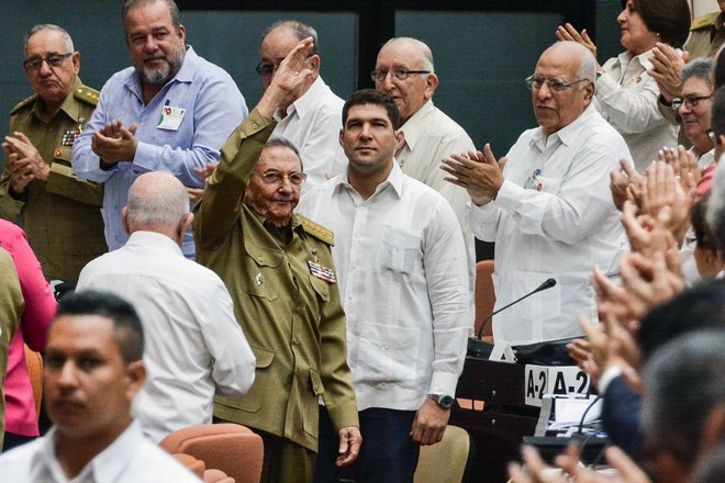 Raúl Castro na zasedanju narodne skupščine v soboto. FOTO: Marcelino Vazquez/AFP
