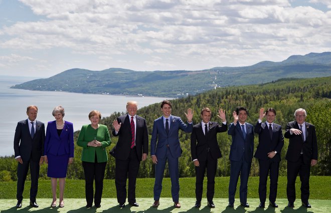 Nesoglasja držav so sicer že v petek zaznamovala tudi vzdušje dvodnevnega vrha (na fotografiji voditelji G7). FOTO: AFP