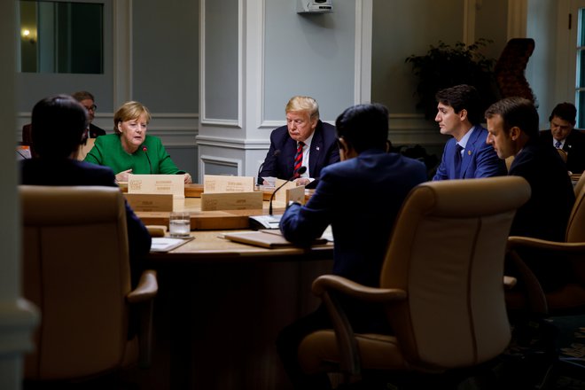 Vrh G7 je bil zaznamovan z vojno besed med ZDA in zavezniki. FOTO: Reuters