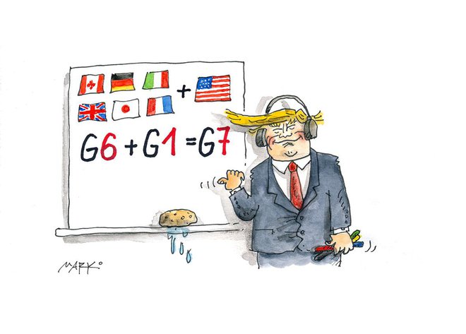 G-matematik. Karikatura: Marko Kočevar