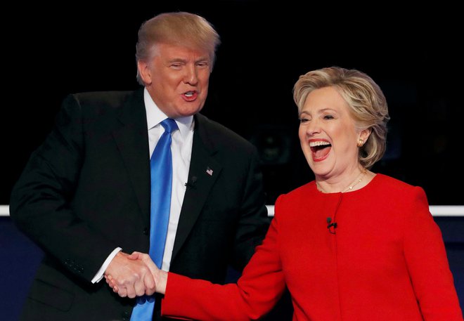 Donald Trump in Hillary Clinton sta se leta 2016 borila za predsedniški stolček. FOTO: Reuters&nbsp;