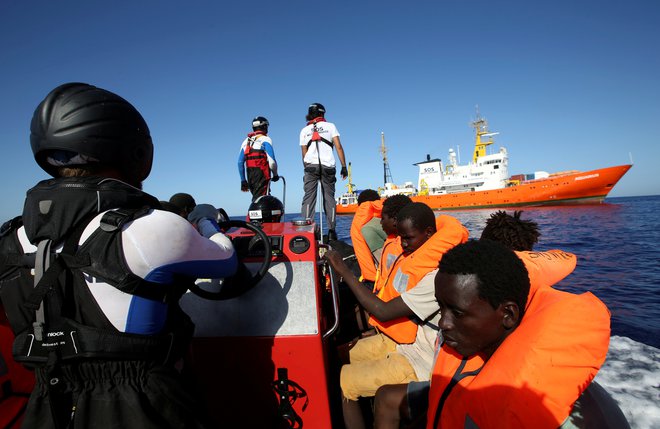 Težava za migrante na Aquariusu (še) ni rešena. FOTO:Tony Gentile/Reuters