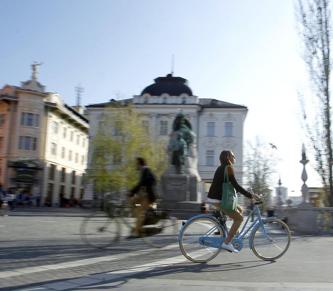 Slovenija,Ljubljana,28.03.2012 Kolesarji.Foto:Matej Druznik/DELO