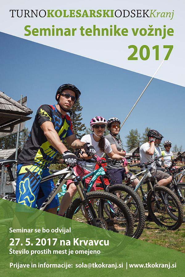 Seminar tehnike vožnje za gorske kolesarje na Krvavcu 2016, TKO Kranj