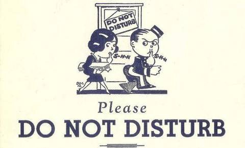 »Do not disturb.« FOTO: splet