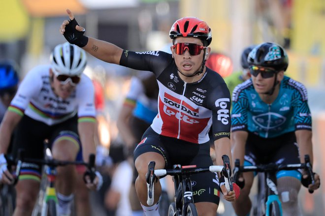 Caleb Ewan, drugič letos najhitrejši na dirki po Franciji. FOTO: Christophe Petit Tesson/AFP