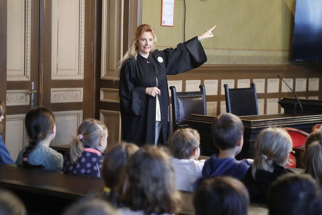 Otroci so sodnici pomagali pri odločitvi &ndash; ali je Žiga Novak kriv ali ne. FOTO: Leon Vidic/Delo