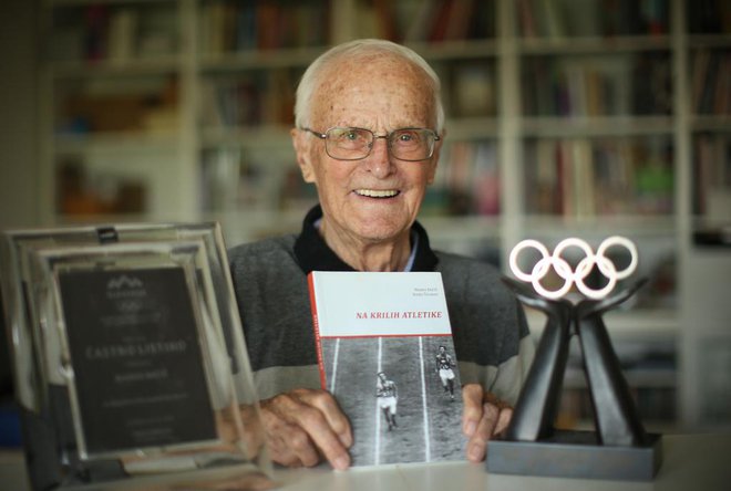 Marko Račič, najstarejši slovenski olimpijec, danes praznuje 98. rojstni dan.