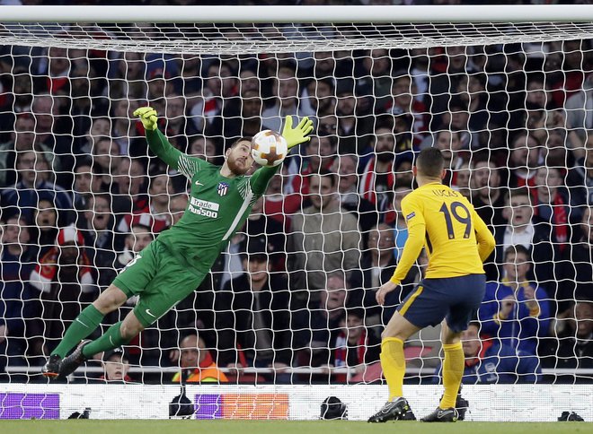Jan Oblak je v obup spravljal Arsenalove nogometaše. FOTO: AP
