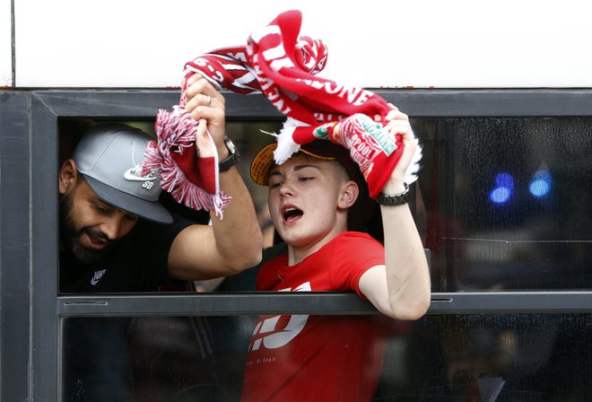 Liverpoolovi navijači so že zgodaj začeli potovati proti štadionu v Rimu.