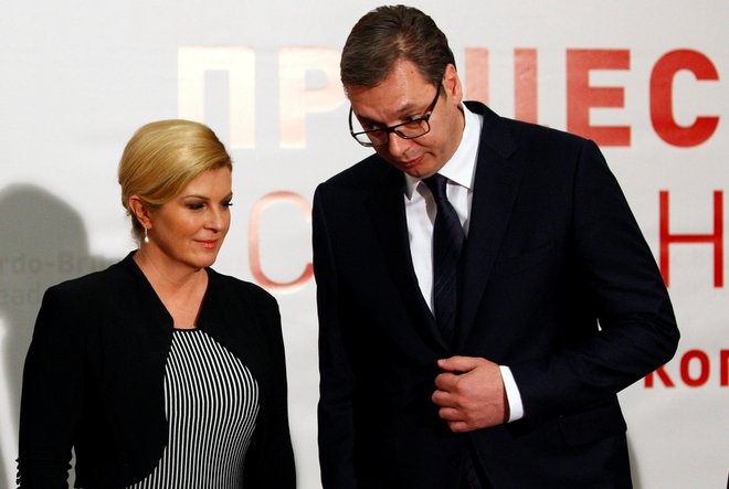 Ali bosta Grabar-Kitarovićeva in Vučić otoplila odnose? FOTO: Reuters