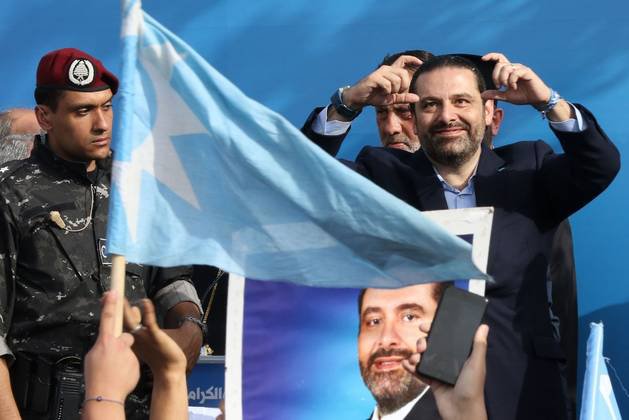 Saad Hariri, vladar selfijev. FOTO: AFP