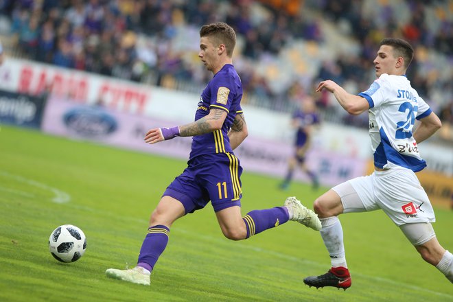 Luka Zahović je v 88. minuti potrdil tri točke. &nbsp;FOTO: Tadej Regent/delo/