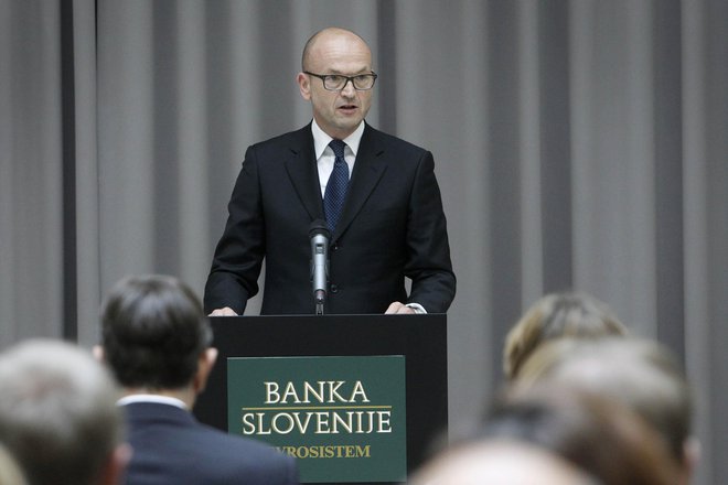 Boštjan Jazbec se je od Banke Slovenije poslovil v družbi odvetnika. FOTO: Leon Vidic